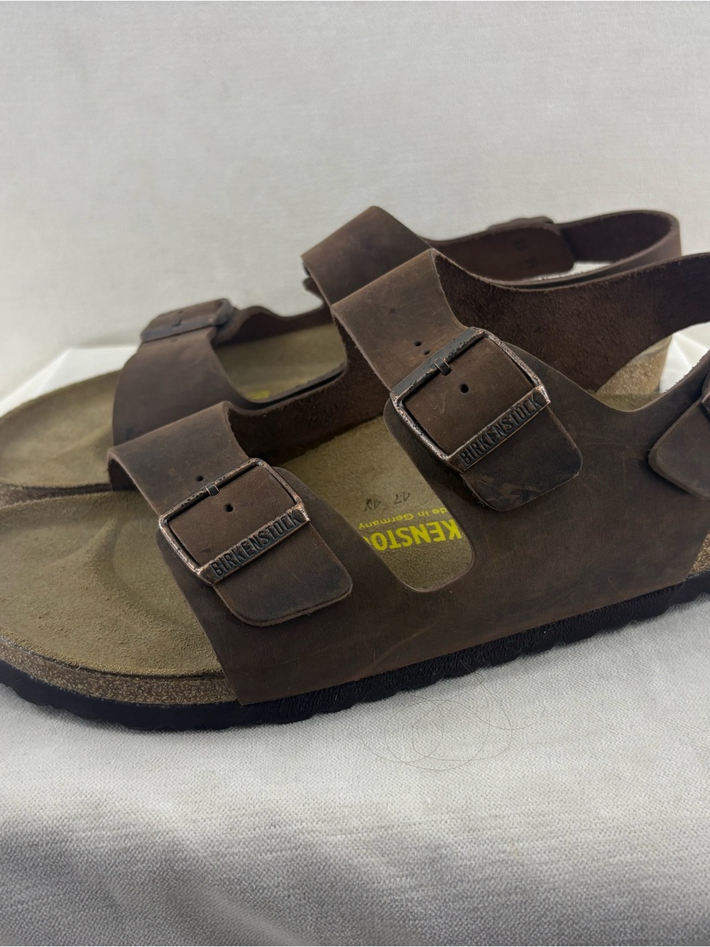 Birkenstock Milano Men’s Habana Double Buckle Sandals size 10/43 NEW
